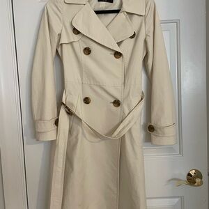 Classic Beige Double-Breasted Trench Coat
